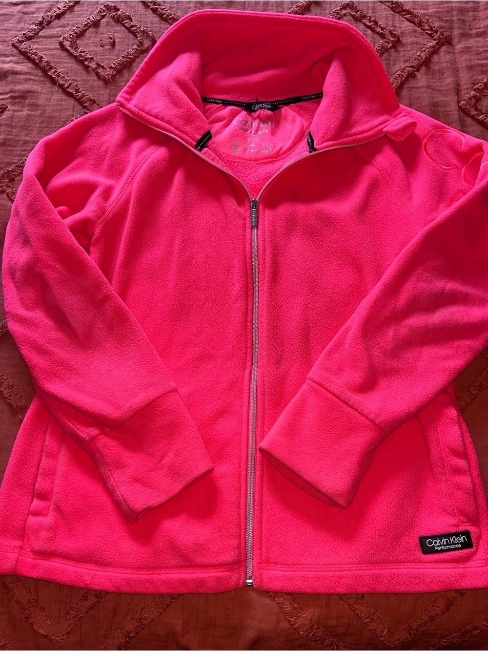 Calvin Klein Kids Hot Pink Fleece Zip Jacket